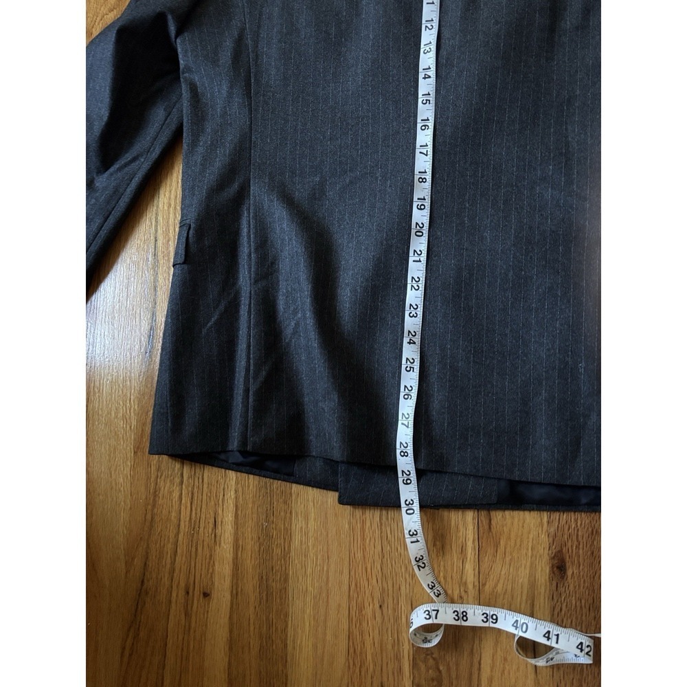 The Kooples Dark Gray Pinstripe Blazer Men's US Sz 40 Wool Fitted French Size 50 - Picture 11 of 12